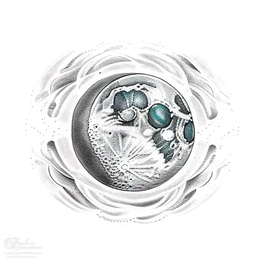 Moon Circle Outline Simple