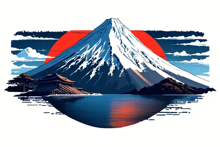 Mt Fuji Japan Rising Sun
