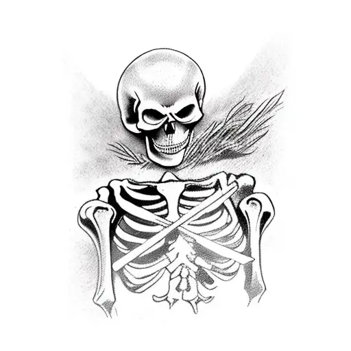 300 Skeleton Spartans Running Into Arrows Falling From The Sky