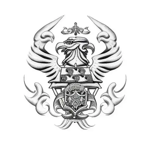 Arm Sleeve Coat Of Arms With A Background That Covers The Arm