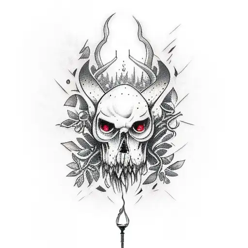 Vendigo With Lantern In Dark Forest