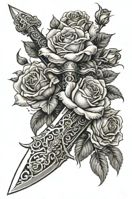 Imam Ali Sword With Roses