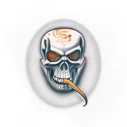 Grim Reaper Holding A Coffee