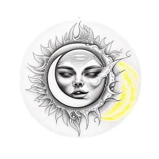 A Moon And Sunshine Comes Out Of It