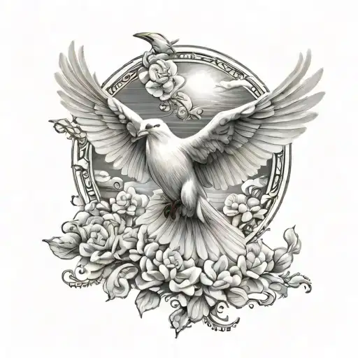 Dove Flying To Heaven