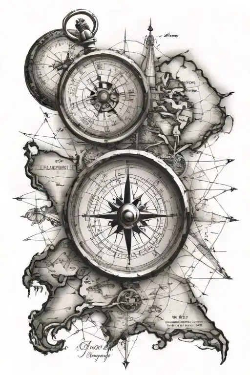 Map With A Compass