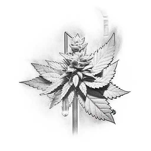 A Cannabis Plant Growing Out Of A Super Mario Warp Pipe