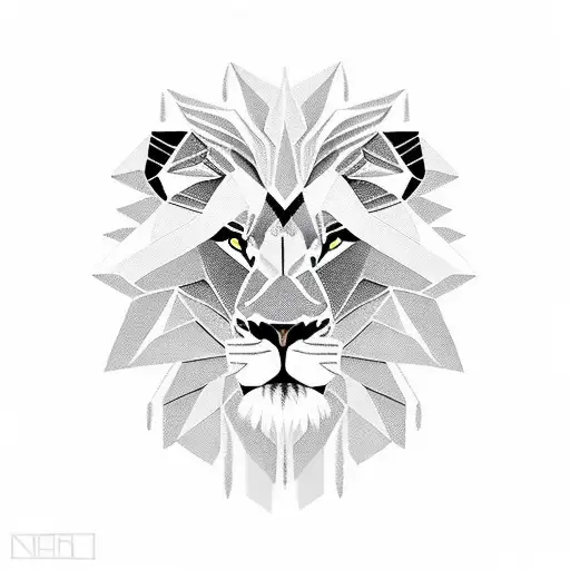 Lion With Geometric Environment