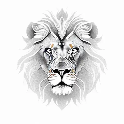 Lion With Geometric Details