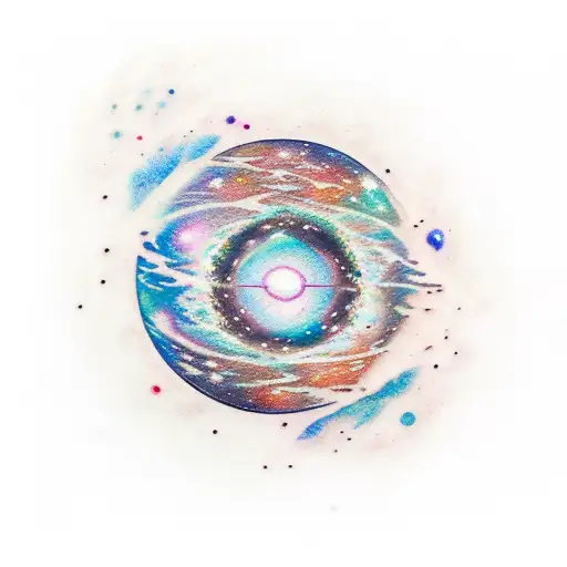 A Galaxy With A Planet With A Little Face