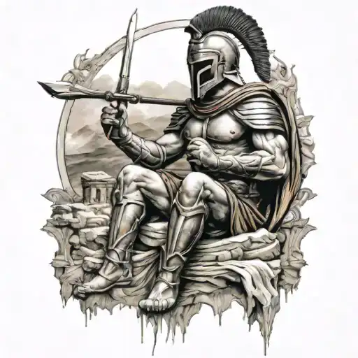 Spartan Warrior Meditating