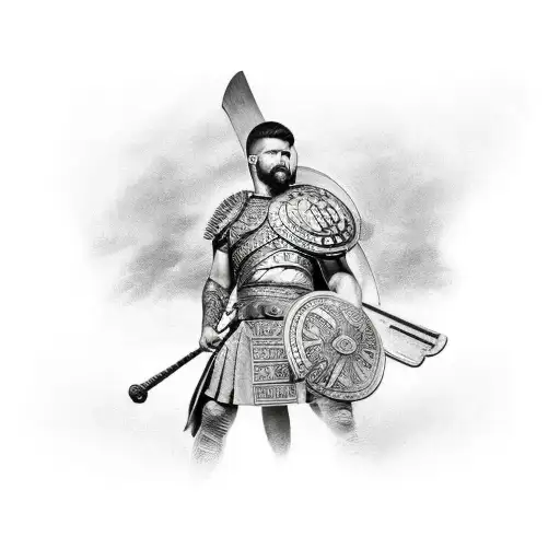 Roman Warrior Half Sleeve