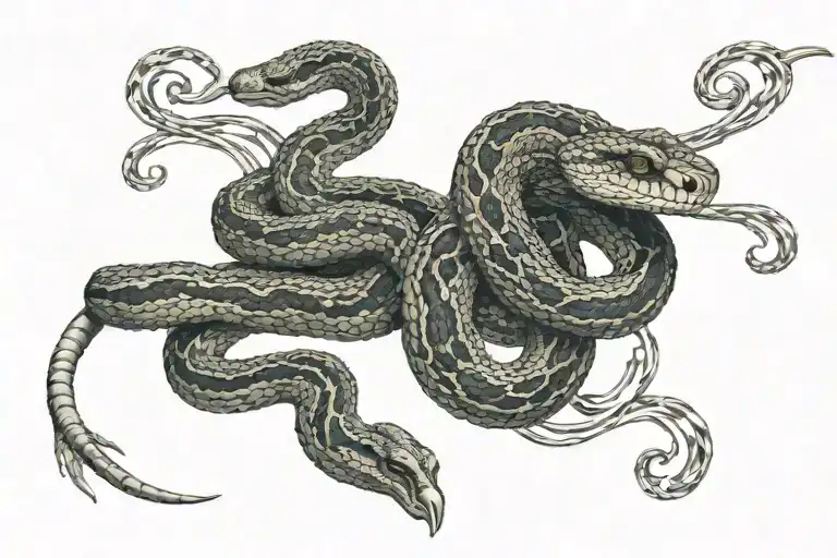 Rattle Snake Intertwined On Normal Ar 15 Rifle