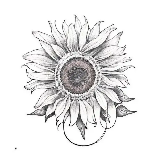 Sunflower And Forget Me Not