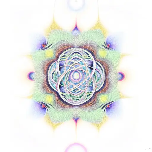 A Psychedelic Representation Of String Theory Interwoven With Sacred Geometry
