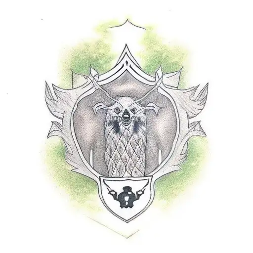 Cedar Tree Leg Sleeve With Davidson Clan Crest Above It