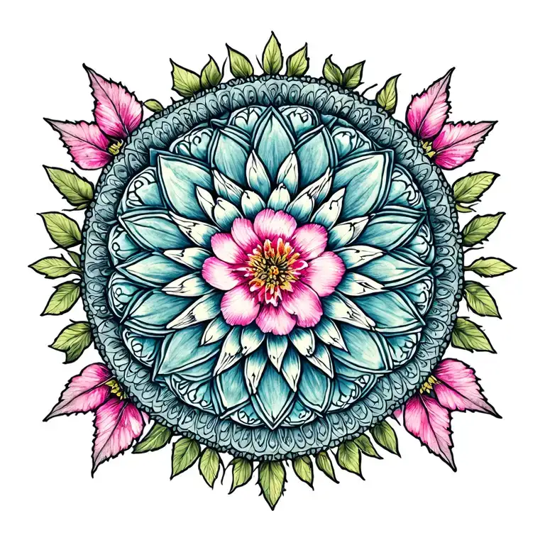 Mandala Incorporating Plum Blossoms