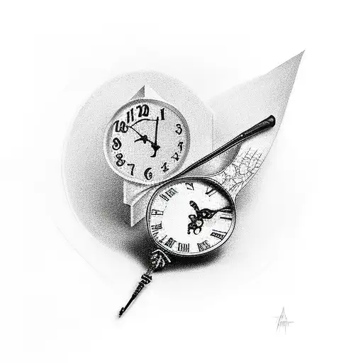 Grim Reaper With Clock In His Hand