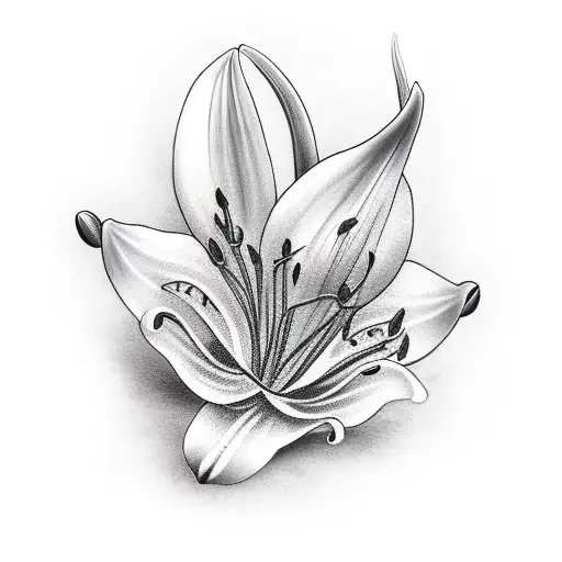 Masculine Lily Flower And Dove