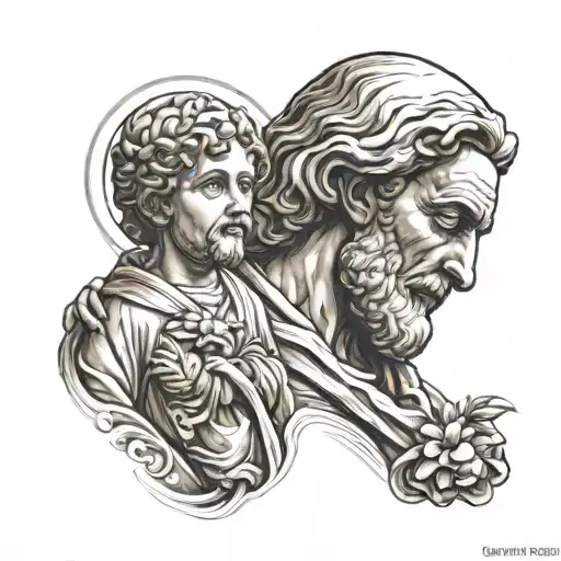 Saint Joseph And Jesus