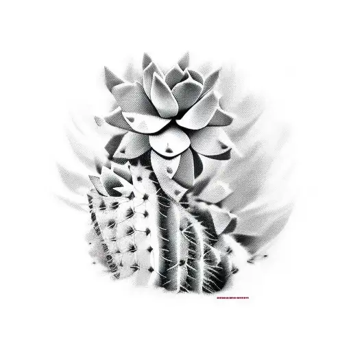 Cactuses With Mexican Cowboy