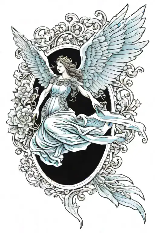 Blue Angel In Flight Representing The Client's Mother