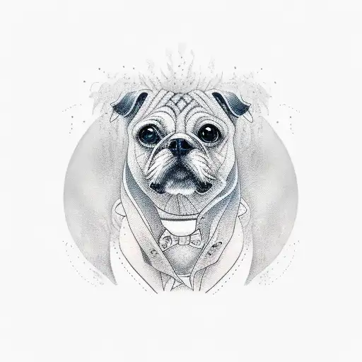 Forest With Water And Dog