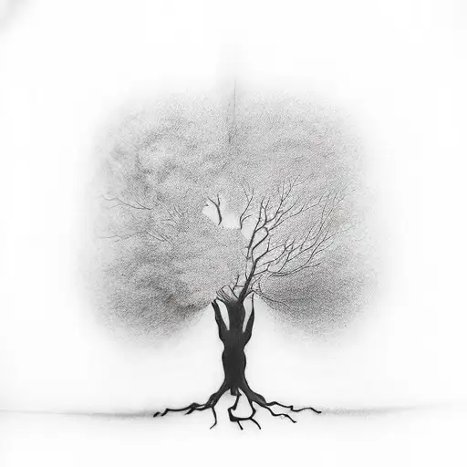 Open Book With A Tree Coming Out The Book And A Trumpet