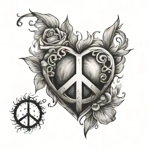 Peace And Love Heart