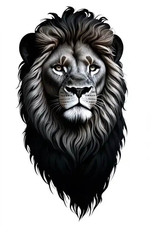 Lion Head Combined With Date And Time Clock