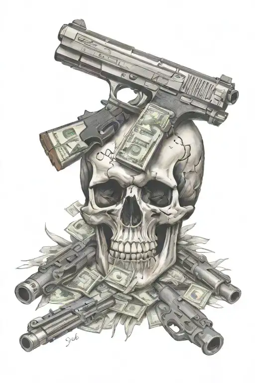 Skulls Guns Money Drugs