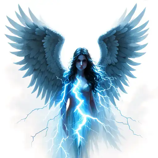 Lightning And Fallen Angel Wings