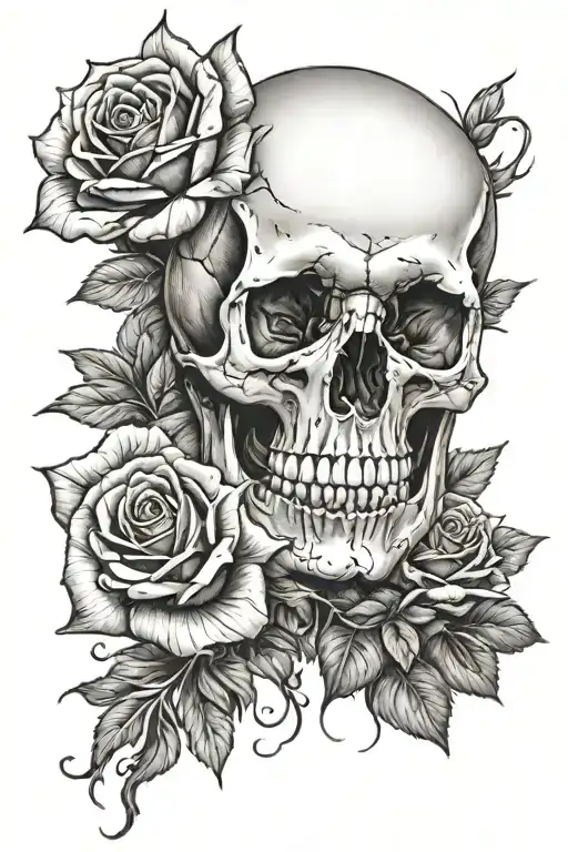 Skull And Rose