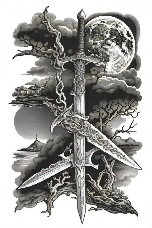 Swords That Reflect The Moon And River
