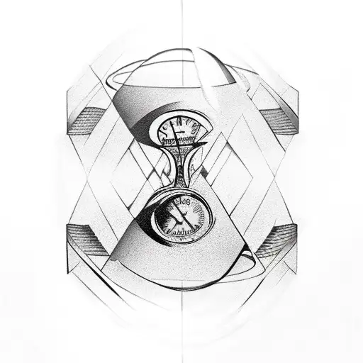 Man Stuck Inside Of A Hourglass