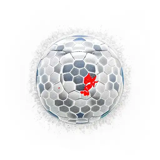 Soccer Ball With A Crashing Ocean Wave And Tiger Stripes On The Ball