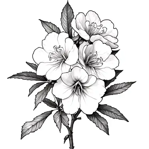 Heavy Black Rhododendron That Covers The Shape Of Washington State Outline State