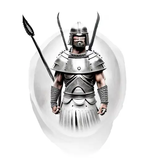 Spartan Warrior With Rose