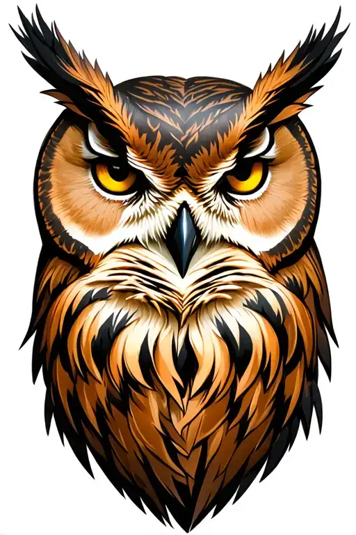 Lion Mean Looking Owl