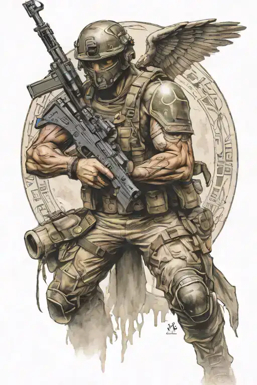 Half Arcangel Warrior Half Special Forces Soldier