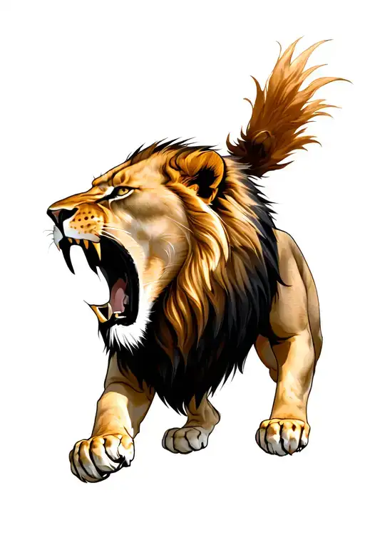 Fierce Lion Roaring