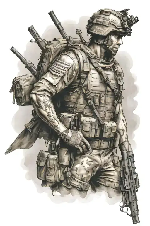 Half Arcangel Warrior Half Special Forces Soldier