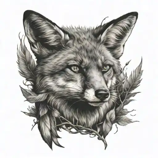 Totem And Fox Sitting