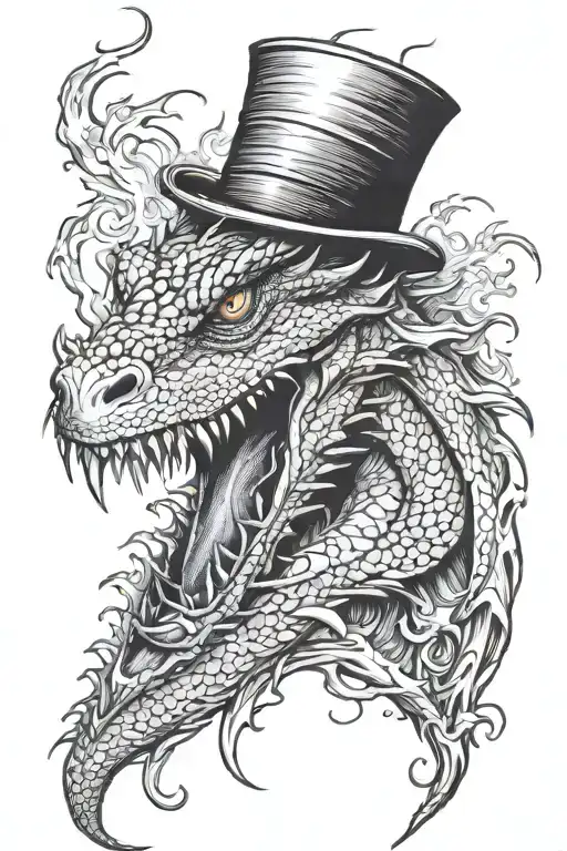 Top Hat On Fire Breathing Dragon
