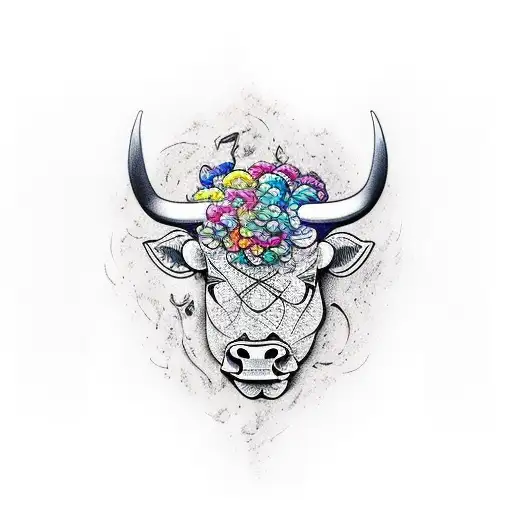 A Crazy Bull With Writing Tourolouco