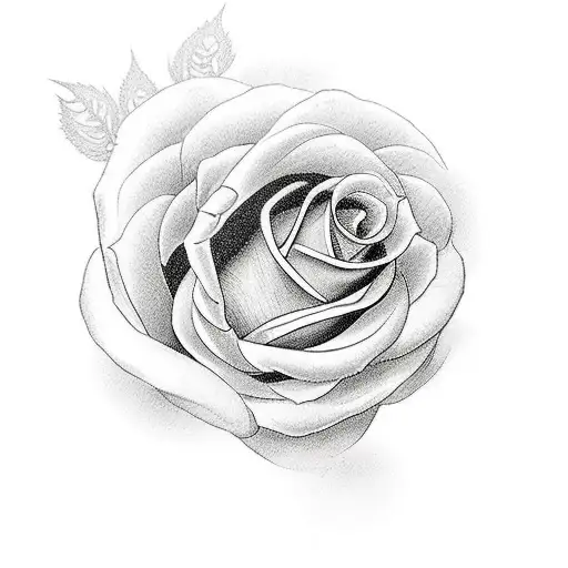 Ailes D'anges Avec Une Croix Et Une Rose