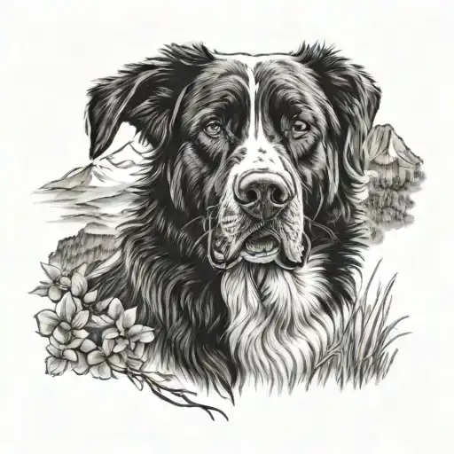 Mountain Dog Landscape