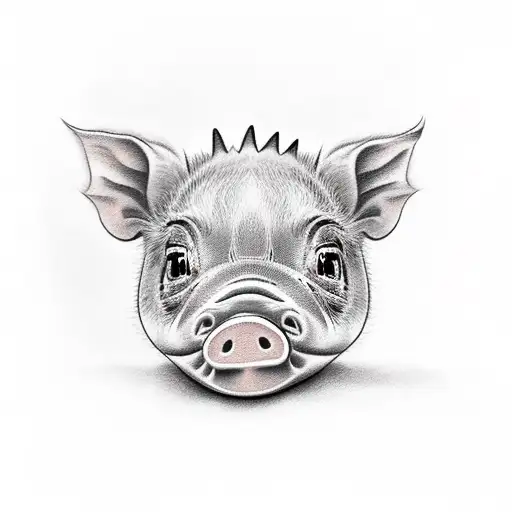 Baby Piglets And A Baby Dragon