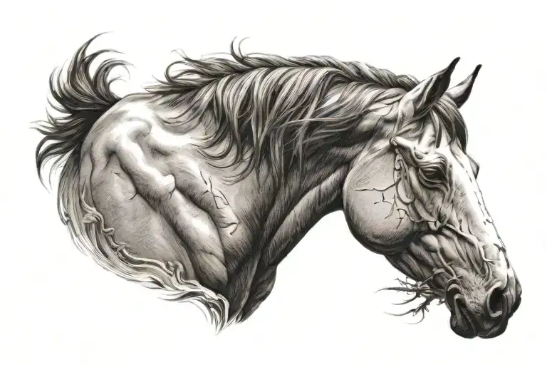 Horse Head In A Frame