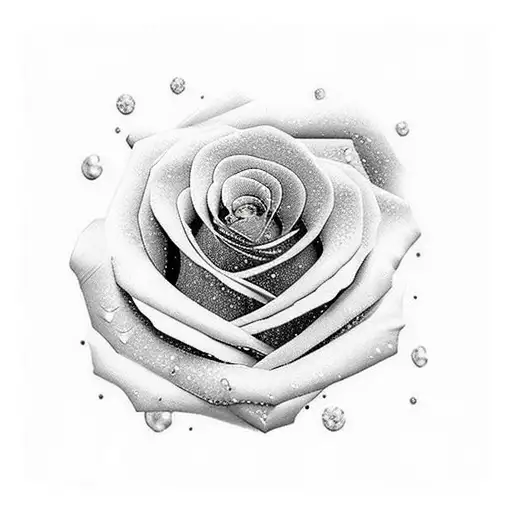 Manly Black Rose With Galaxy Background Without Borders On Forearm